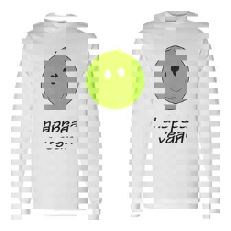 Happea Vegan Plant Based Foodie Vegetarian Pea Pun Tank Top Long Sleeve T-Shirt - Monsterry