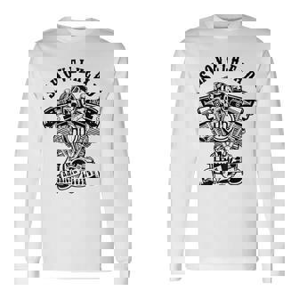 Hdhovelhead アメリカンバイクレジェンドtwin エンジンスカル 長袖Tシャツ - Kawaiitshirt
