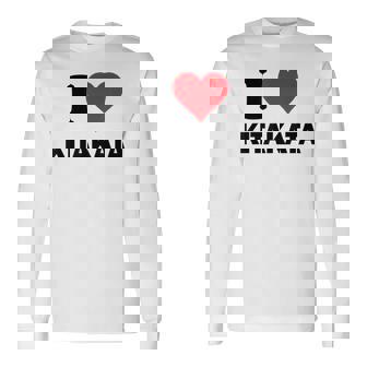 I Heart 喜多方 Japan Love 日本のお土産品 長袖Tシャツ - Kawaiitshirt