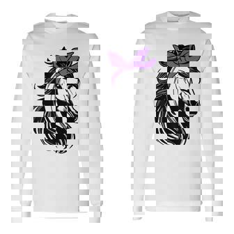 Horses With Bandanas For Horseback Riding Horse Lover Long Sleeve T-Shirt | Mazezy