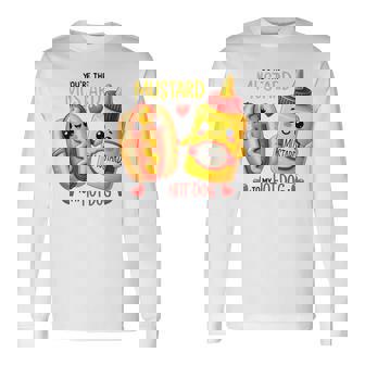 Hot Dog Mustard Food Pun Valentine Couples Bestie Friend Kid Premium Long Sleeve T-Shirt | Mazezy