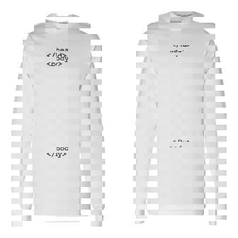 Htmlヘッドボディタグ オタク 長袖Tシャツ - Kawaiitshirt