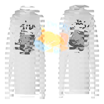 I'm Ok おかしな猫 在宅勤務 コーヒーミーム 長袖Tシャツ - Kawaiitshirt