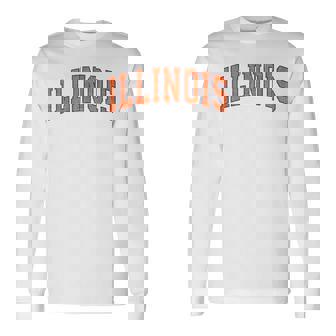 Illinois Il Vintage Athletic Sports Style 80S 90S Long Sleeve T-Shirt | Seseable CA