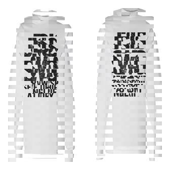 Jesus Swag Serve Worship And Glorify Religious Inspirational Tank Top Long Sleeve T-Shirt | Mazezy