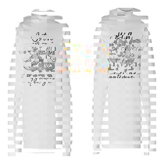 Just An Egg-Cited Goose キュート イースター バニー アヒル ファミリー 春 長袖Tシャツ - Kawaiitshirt