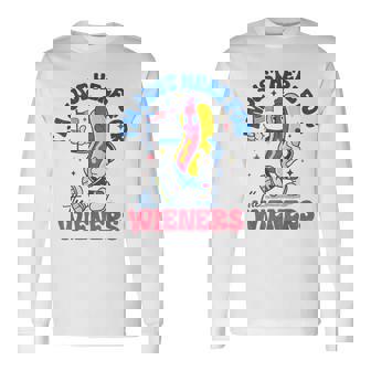 Im Just Here For The Hot Dog Wieners 4Th Of July Long Sleeve T-Shirt | Seseable UK