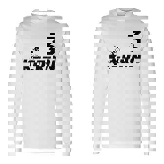 Keirin レッド ナンバー3 レッド ナンバー3 レーシング 長袖Tシャツ - Kawaiitshirt