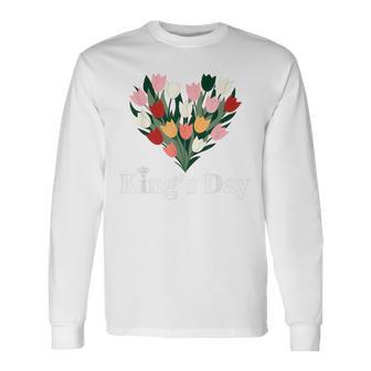 Koningsdag Netherlands 2025 Crown Kings Day Amsterdam Long Sleeve T-Shirt - Thegiftio UK