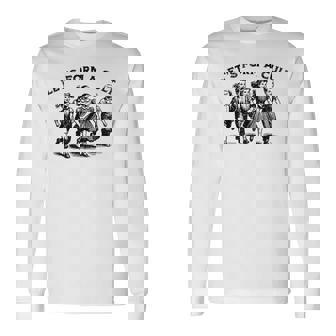 Let's Form A Cult Retro Dark Humor Satire Long Sleeve T-Shirt - Monsterry