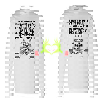 A Little Two Who's Are Due Hat Santa Pregnancy Christmas Long Sleeve T-Shirt | Mazezy