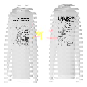 Llama I’m A Person Who Wants To Do A Lot Of Things Trapped Long Sleeve T-Shirt | Mazezy