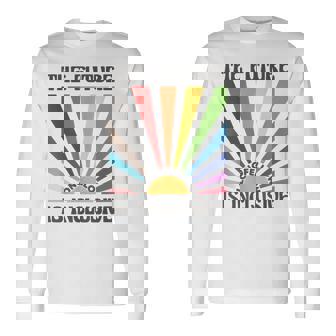 Longfellow The Future Is Inclusive LGBTQ Long Sleeve T-Shirt | Mazezy