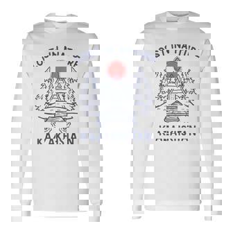 Lost In Nature Vacation Travel Kazakhstan Long Sleeve T-Shirt | Mazezy