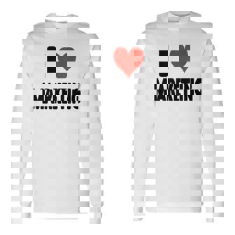 I Love Marketing Heart Ads Ad Agency Advertising Tank Top Long Sleeve T-Shirt | Mazezy