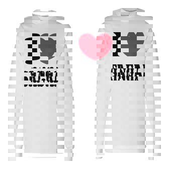 I Lovehanghai アイ・ラブ・シャンハイ 長袖Tシャツ - Kawaiitshirt