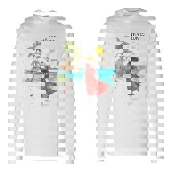 Maldives Beach Vacation Tropical Paradise Summer Long Sleeve T-Shirt | Mazezy