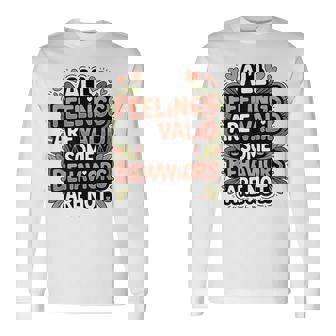 Mental Health Awareness All Feelings Are Valid Be Kind Long Sleeve T-Shirt | Mazezy