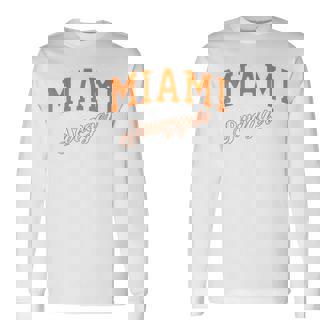 Miami Swagger Graphic Trendy Miami Vibes With Modern Flair Long Sleeve T-Shirt | Mazezy