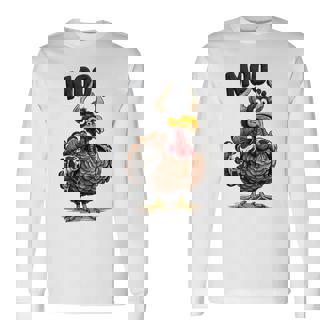 Moo Turkey Cow Vintage Long Sleeve T-Shirt | Mazezy