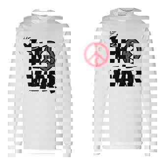No War 反戦 平和の鳩 長袖Tシャツ - Kawaiitshirt