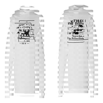 North Dakota The Peace Garden State Est 1889 Long Sleeve T-Shirt | Mazezy