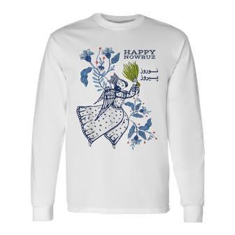 Nowruz Persian New Year Spring Happy Nowruz Haftseen Nowrouz Long Sleeve T-Shirt - Thegiftio UK