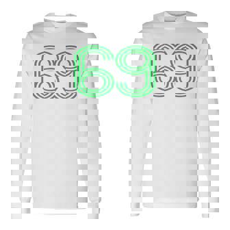 Number 69 シャツ レトロ ユニフォーム ヨーロッパスタイル バックプリント ジャージ 長袖Tシャツ - Kawaiitshirt