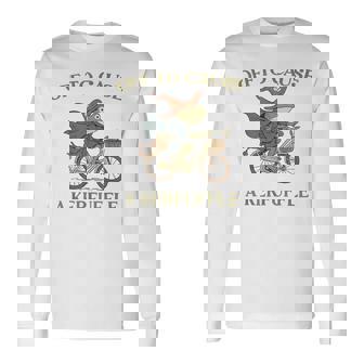 Off To Cause A Kerfuffle Frog Witch Bicycle Forest Ride Long Sleeve T-Shirt | Mazezy