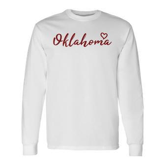 Oklahoma Throwback Classic Long Sleeve T-Shirt | Mazezy