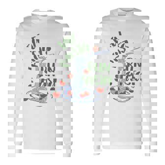 Pasta Lover Italian Cuisine Workout Eats Pasta Runs Fast Long Sleeve T-Shirt | Mazezy