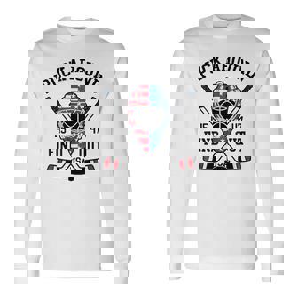 Puck Around And Find Out Hockey Long Sleeve T-Shirt - Monsterry