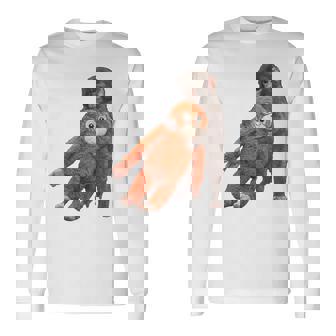 Punch The Monkey Meme X Ape Cute Punch Monkey Baby Meme 長袖Tシャツ - Kawaiitshirt