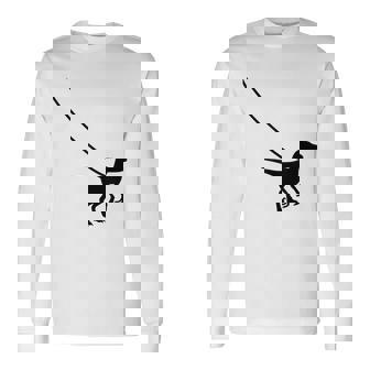 Raptor Velociraptor On A Leash Dino Cool Graphic Tank Top Long Sleeve T-Shirt | Mazezy