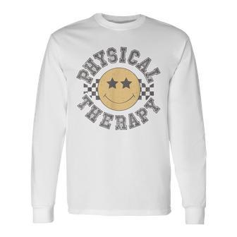 Retro Physical Therapy Physical Therapist Pt Month Long Sleeve T-Shirt - Thegiftio UK
