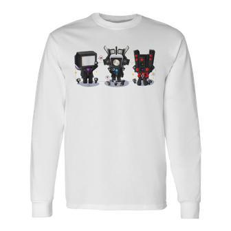 Skibidi Toilet Speakerman Cameraman Toilet Tvman Long Sleeve T-Shirt - Thegiftio UK