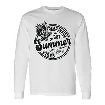 Squelette Drôle Deacances En Famille Dead Inside Butummeribes T-shirt à manches longues - Cadeauxyz
