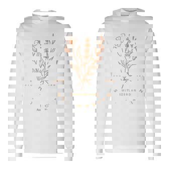 St Moritz Switzerland Meadow PrintSt Moritz Switzerland Long Sleeve T-Shirt | Mazezy