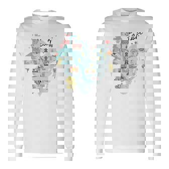 Travel Around Asia 台湾 台北地図 バケーション お土産 長袖Tシャツ - Kawaiitshirt