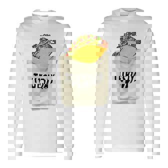 Trendy Taco Tuesday Pocket Food Humour 長袖Tシャツ - Kawaiitshirt