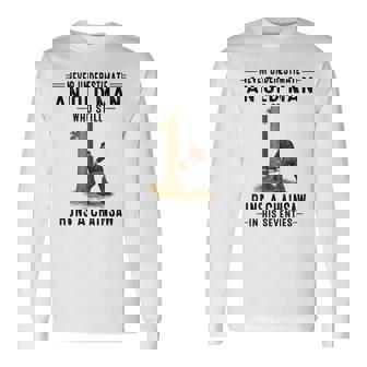 Never Underestimate An Old Man Who Still Runs A Chainsaw Long Sleeve T-Shirt | Seseable CA