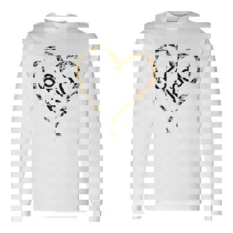 Unity Day Orange Leopard Heart Be Kind Long Sleeve T-Shirt | Mazezy