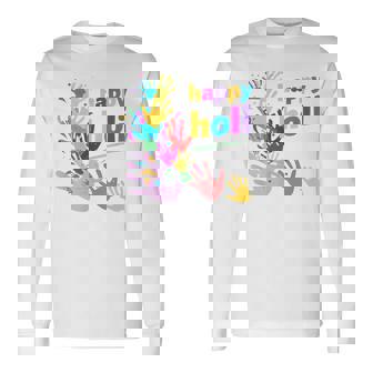 Vibrant Happy Holi 長袖Tシャツ - Kawaiitshirt
