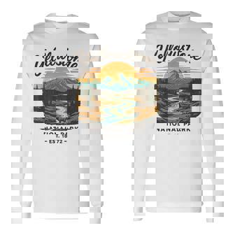 Vintage Yellowstone National Park Adventure Long Sleeve T-Shirt | Mazezy