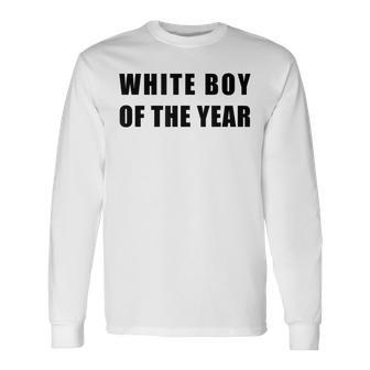 White Boy Of The Year – Handsome Cool Men's Humor Long Sleeve T-Shirt - Thegiftio UK