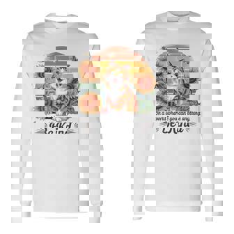 In World Where You Can Be Anything Be Kind Cat Sunflower Bee Long Sleeve T-Shirt | Mazezy
