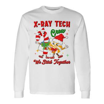 X-Ray Tech Matching Family Christmas Candy Cane Crew Long Sleeve T-Shirt - Monsterry
