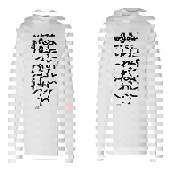 「またかよと怒られながら釣りへ行く」面白い 筆文字 ユーモア満点 背面に文字入りデザイン おもしろプリント 長袖Tシャツ - Kawaiitshirt