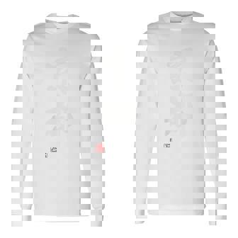 「京都」面白い 筆文字 ユーモア満点 背面に文字入りデザイン おもしろプリント 長袖Tシャツ - Kawaiitshirt