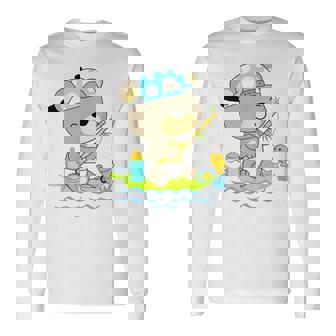 おむつ釣りのベビーベア 長袖Tシャツ - Kawaiitshirt